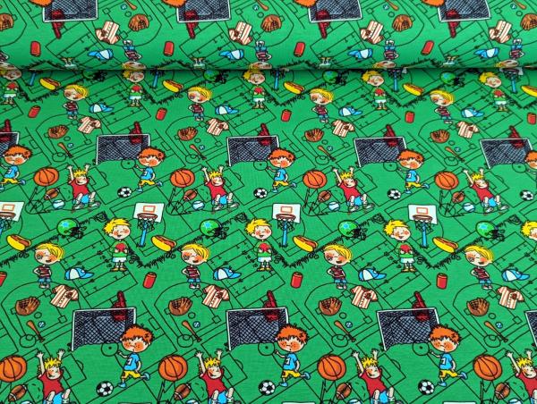 Baumwolljersey Kinder Spielen Sport Fußball Baseball Grün